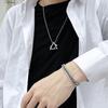 Suéter collar de diseño simple para mujer, collar largo de alto sentido, cadena doble de suéter de temperamento nicho, joyería al por mayor
