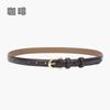 Nuevo Cinturón de Hebilla de Pin en Forma de D para Mujer Cuero Genuino Moderno Simple para Ir al Trabajo Cinturón Combinable para Mujer Jeans Decorativos con Cinturón de Moda