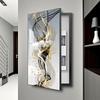 Caja de Medidor Eléctrico Blanco y Negro Gris 2024 Pintura Decorativa Estilo Vertical Interruptor de Entrada Caja de Distribución Bloqueo Pintura Colgante Hidrante