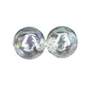 Aretes de Plata de Ley S925 de Colores Burbuja Verano Soñador Aretes de Bola Transparente Vidriosa Dulce Venta al por Mayor