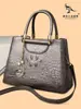 Bolsas Femininas Novo Estilo Estilo Transfronteiriço Elegante Retrô Uma Alça Moda Padrão Crocodilo Casual Versátil Bolsa Transversal