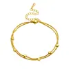 Joyería de Acero de Titanio Dongguan Cadena Hueso de Serpiente Oro 18K Venta al por Mayor Transfronteriza Tobillera Apilable de Acero Inoxidable para Mujer con Sensación de Alta Gama y que No se Desvanece