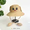 Sombrero de Paja para Mujer Celebridad de Internet Explosiones Orejas de Conejo Lindas Móviles Transpirable Sombrero para el Sol Dibujos Animados Verano Viaje Sombrero para Niños