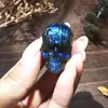 Pedra bruta de labradorita natural de alto brilho, pequena margarida, girassol, Ankh esculpido, pedra lunar, acessório DIY, pingente