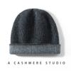 Gorro de Caxemira para Homens e Mulheres Outono e Inverno Caxemira Tricotada Espessa de Camada Dupla Uso Dupla Face Envoltório de Cabeça Versátil Proteção de Orelha Chapéu Quente