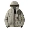 Explosões de Comércio Exterior Grafeno Quente e Confortável Roupas Rústicas Marca da Moda Capuz para Casais Corta-vento Impermeável Roupa de Montanhismo Jaqueta Acolchoada de Algodão