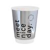 Vaso de papel plateado de celebridades de Internet, vaso de café desechable estilo Ins, tarjeta plateada con embalaje, vaso de té con leche de doble capa, vaso para bebida caliente