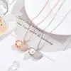 Collar de Plata de Ley S925 Estilo Coreano Moda Exquisita Collar de Perla de Concha Cadena para Clavícula de Mujer Joyería Elegante Versátil de Plata de Ley