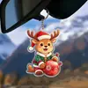 Llavero Acrílico Navideño para Animales Pequeños Colgante Decorativo para Espejo Retrovisor de Coche Mochila Regalo Pequeño
