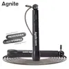 Cuerda para Saltar Electrónica Angnet Ft129 con Contador de Saltos Cuerda de Acero para Saltar para Estudiantes con Longitud de Cuerda Ajustable para Saltar a Alta Velocidad