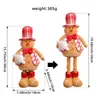 Boneco de Gengibre Retrátil de Natal Transfronteiriço Boneco Casal Chefe de Cozinha Fofo Decoração de Janela em Tecido