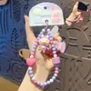 Cadena para Teléfono con Cuentas Auténtica de Disney Llavero Muñeca Colgante Pequeño Dibujos Animados Mickey Minnie Figura Adorno para Bolso