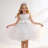 Origem transfronteiriça Amazon ebay versão coreana de vestido infantil grande com babados vestido infantil com laço 582