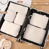 Set de bolsas de almacenamiento para ropa de viaje, bolsa organizadora, bolsa portátil para empacar ropa, bolsa de compresión para chaqueta de plumas