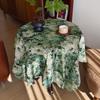 Toalha de mesa jacquard estilo americano vintage algodão e linho tecido de mesa de jantar pintura a óleo monet leve luxo avançado sentido mesa de centro toalha de mesa redonda
