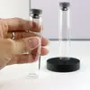 Botella de Vidrio Sellada con Tapón de Goma de Cuatro Picos, Almacenamiento de Pequeñas Perlas Doradas, Frasco Experimental Alto y Delgado, Mini Botella Vacía
