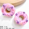 Accesorios de Resina Frutas Coloridas Donas Pegamento de Crema para Manualidades Pasador Funda de Teléfono Móvil Agujero para Colgante Colgante para Zapato Material
