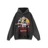 Suéter con capucha pesada de 420 g con diseño de marea nacional de calle principal estadounidense, estilo japonés, para hombre y mujer, estilo hip hop, sudadera con capucha Old Water, otoño e invierno.