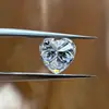 Pedra Solta de Moissanita em Formato de Coração Rosto de Anel DIY Brinco com Diamantes Diamantes Artificiais