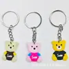 Oso de Dibujos Animados Lindo Colgante de Plástico Suave de PVC Decoración de Colgante para Bolsos Regalo para Estudiantes Listo para Venta al por Mayor