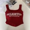 Hot Girls Carta Bonita Volta Vest Exterior Vestindo Interno Vestindo Fixo Chest Pad Estudante Menina Underwear Slim Fit Base Top Mulheres