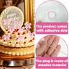 Decoración de Pastel de Lazo Enchufe de Poliéster Nudo Hecho a Mano Enchufe Tema de Cumpleaños Diseño de Fiesta Lazo Tarjeta Pequeña Enchufe