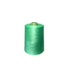 Fio de poliéster melt-blown de baixa elasticidade 150D/36F, fio de costura com forte desempenho de costura, fio de baixa elasticidade verde, 500g