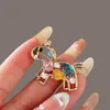 Broche Colorido de Pônei com Diamantes Brilhantes para Mulheres, Acessórios de Luxo Acessível de Alta Qualidade, Roupas, Fivela de Cintura, Joia de Alfinete, Corsage de Alta Qualidade