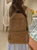 Mochila con Lazo Estilo Coreano para Niñas, Mochila de Pana Suave Estilo 'Soft Girl' para Escuela Secundaria, para Viajes y Commuting, Mochila Escolar Juvenil
