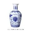 Vaso Boca Pequena Cerâmica Azul e Branco Porcelana Garrafa Mini Hidropônico Retrô Inserção de Flor Pendurar na Parede Inserção Ornamento Cerimônia do Chá Vaso para Flor Pequeno