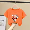 2022 # Camiseta de Manga Corta para Niñas de Manga Media Holgada 2025 Nueva de Verano Algodón Puro Tops para Niñas de Edad Media y Mayores Moda de Verano