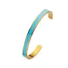 Pulsera de Aro Chapada en Oro para Mujer con Incrustaciones de Esmalte Turquesa Diseño Elegante y Minimalista Pulsera de Puño Ajustable Regalo Perfecto para Ella Joyería de Moda Elegante para Cualquier Ocasión