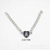 Cadena Decorativa de Aleación de Metal Oso Cara Sonriente Cadena de Diamantes Ropa Falda de Manga Corta Cadena Decorativa Cadena Cosida a Mano