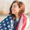 Pendientes Personalizados de Moda Minimalista para el Día de la Independencia 2026 de Cruce Fronterizo Europeo y Americano, Versátil Diseño para el Trabajo, Pendientes de Botón de Nicho