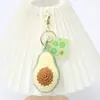 Llavero de Aguacate Tejido a Crochet Hecho a Mano, Colgante de Aguacate de Hilo, Accesorio de Llavero Tejido, Decoración para Bolsa al por Mayor