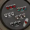 Guirnalda de Perlas Navideñas Lazo Arte de Uñas Adornos de Aleación Atmósfera Navideña Diamante Colorido Decoraciones de Uñas Portátiles Venta al por Mayor