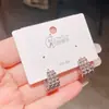 Pendientes de aro con cuentas de moda europeos y americanos exquisitos de alta gama, pendientes versátiles elegantes simples de moda estilo ins para mujer