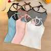13 cores! Camisole lisa sem alças super versátil com bojo, top interno listrado confortável sem costas, estilo hot girl para mulheres