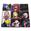 Crachá Quadrado Personalizado com Gravação em Ouro e Padrões para Jogos de Anime e Produtos para Fãs 2D