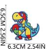 Pegatinas de tela para bordado de rompecabezas Corazón Arcoíris Etiqueta de bordado para computadora Dinosaurio Pequeño de Dibujos Animados Pegatinas de Parche Coloridas Decoración de Bolsa