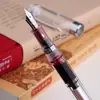 Caneta Tinteiro Penbbs 556 com Pistão Absorvente de Tinta Grande Capacidade Acrílico Transparente de Demonstração Unissex para Escrita