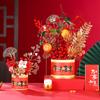 Ping An Feliz Véspera de Ano Novo Balde de Flores Buquê de flores fruta da fortuna Festival da Primavera sala de estar decoração festiva ornamentos diy produtos acabados