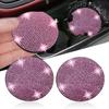 Criativo de fronteira para carro, totalmente com diamantes, silicone, porta-copos de carro, para copo de carro, redondo, tapete antiderrapante, tapete de isolamento térmico, strass, e-commerce