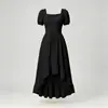 Fantasia de Halloween 2026 Vestido Retrô Medieval Vitoriano de Corte Curto com Cordão e Babados Feminino
