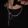 Colar para Mulheres 2023 Nova Moda Pingente de Alfinete Personalizado Corrente Única para Suéter Corrente Versátil Simples para Clavícula