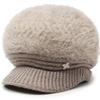 Gorro de punto de invierno para mediana edad y ancianos, gorro cálido para señora mayor con forro de forro polar, gorro cálido con forro de forro polar, imitación de conejo para madre