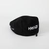 Boina de pana para niño, gorro nuevo de otoño e invierno, gorra de béisbol con letra sonriente HELLO, gorra con visera para bebé