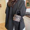 Moda Estampado de Leopardo Hombro Portátil 2025 Nuevo Primavera Retro Cadena Hombro Cruzado Bolso de Mano para Mujer Bolsa de Cosméticos