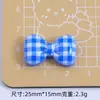 Linda Falda de Cuadros Dibujo Animado Meow Accesorios para Joyería DIY Paquete de Materiales de Accesorios Pequeños de Resina y Pegamento Cremoso Hebilla para Zapatos con Agujero