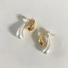 Nuevos Pendientes de Flor Hueca Fresca para Mujer, Pendientes Espirales de Gama Alta de Nicho, Elegantes Pendientes Versátiles de Flor Pequeña